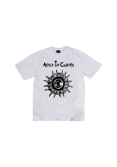 Alice In Chains Baskılı Unisex %100 Pamuk Beyaz T-shirt Beyaz
