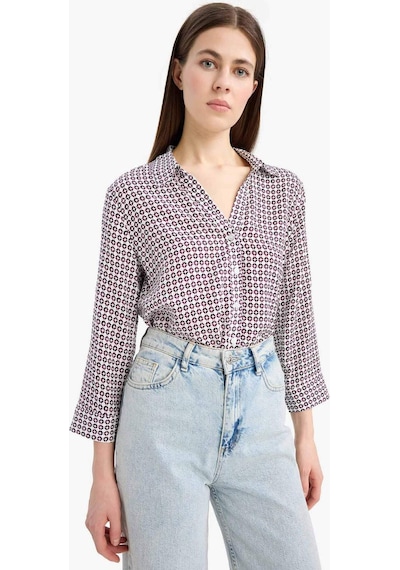 DeFacto Regular Fit Kareli Uzun Kollu Gömlek K6402AZ25SPWT32