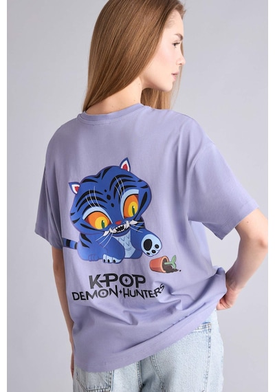 Defacto Kpop - Demon Hunters Oversıze Bisiklet Yaka Baskılı Kısa Kollu Tişört H7292ax26smpr318 Mor-pr318 Defacto Kpop - Demon Hunters Oversıze Bisiklet Yaka Baskılı Kısa Kollu Tişört H7292ax26smpr318 Mor-pr318