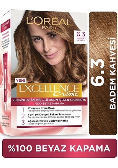 Loreal Excellence Saç Boyası 6.30 Badem Kahvesi (77503985)