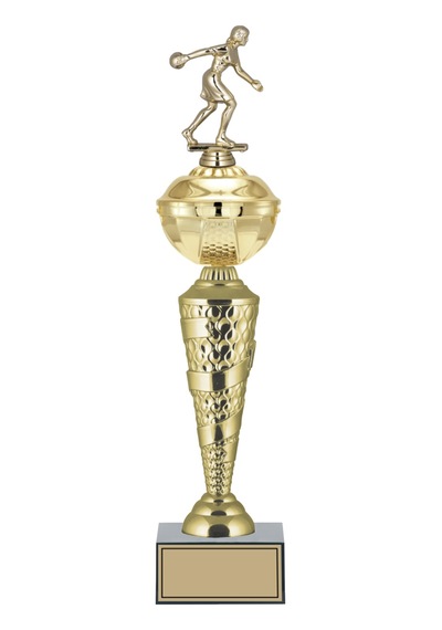 Odak Kupa - Figürlü Kupalar - Bowling Kadın Figürlü Kupalar Fg-075 B - 48 Cm Altın - Beyaz