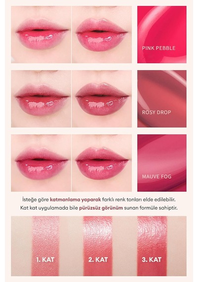 Uzun Süre Kalıcı, Nemli Bitiş Sunan Parlak Tint Dare Tint Dewy Drop Baby Coral Çok Renkli