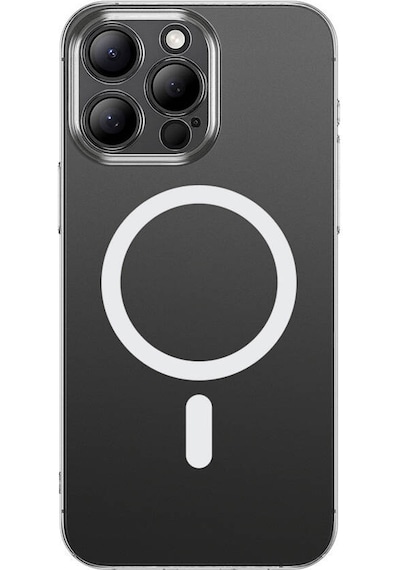 Zore Apple Uyumlu iPhone 14 Pro Max Kılıf Magsafe Şarj Özellikli Toz Önleyici Helo Kapak Şeffaf