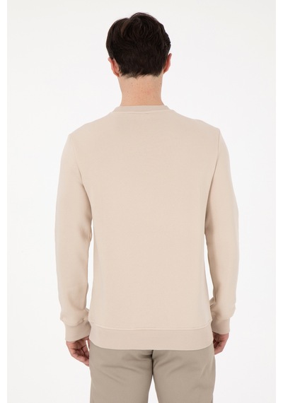 U.S. Polo Assn. Erkek Regular Fit Bisiklet Yaka Taş Sweatshirt 50292362-VR049