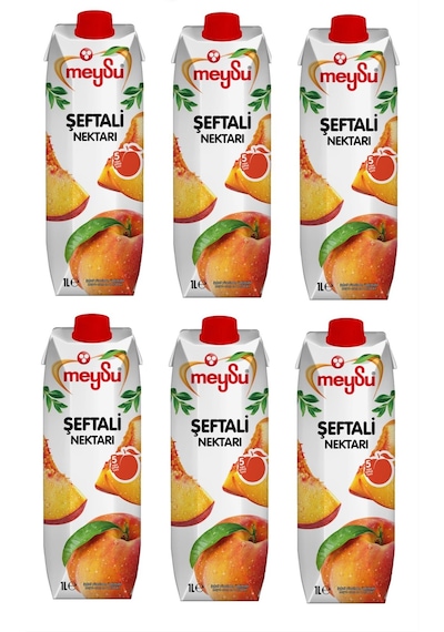 Meysu Şeftali Nektarı 1 Lt X 6 Adet