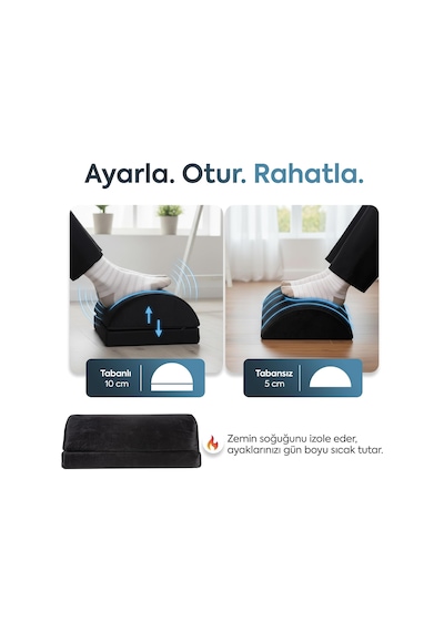 Ergonomik Ayak Yastığı Desteği Sünger Ayak Dinlendirme İçin Yastık, Ofis Ve Ev Kullanımı İçin Rahatlatıcı Ayak Uzatma Destek Pedi, Uzun Süre Oturanlar İçin Konforlu Ayak Destek Minderi