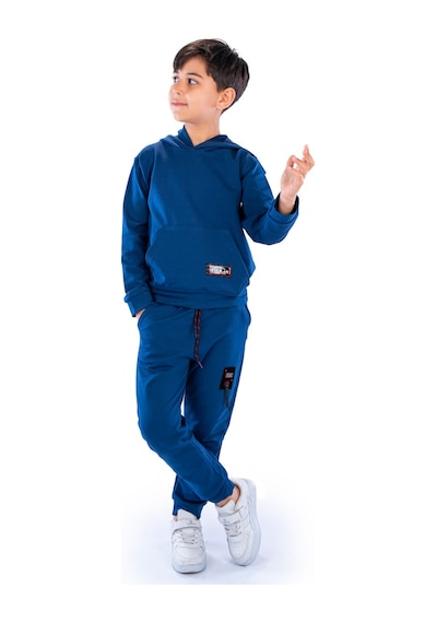 Mnk Baby & Kids Team Kanguru Cepli Kapüşonlu Çocuk Eşofman Mnk10074 Indigo