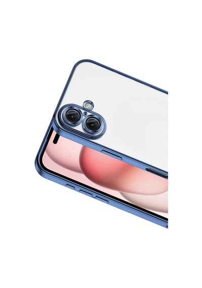 Apple İphone 17 Razer Lensli Silikon - Açık Mavi 0.2M-Çok Renkli