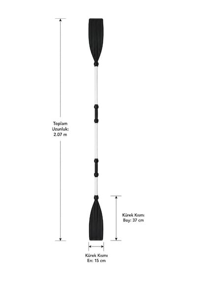 Walke Premium Tek Kişilik Pompa Kürek Dahil Şişme Kano 275 X 81 Cm 15102