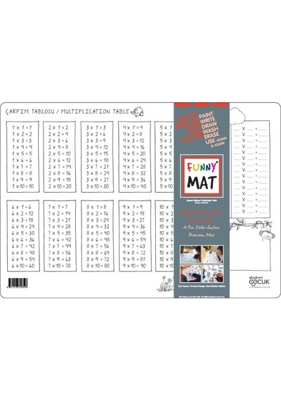 Funny Mat - Çarpım Tablosu 33,5x48cm - Rxlu-586965