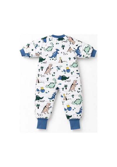 Babyhola 2.5 Tog Yorgan Gerektirmeyen Kalın Elyaf Dolgulu Çocuk Uyku Tulumu Pamuk Astarlı Unisex 6020 Beyaz