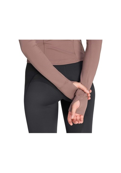 Adidas Kadın Ceket 3-strıpes Studıo Zip Through Jacket Ky7998 Kahverengi