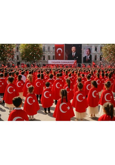 Türk Bayraklı Pelerin 23 Nisan 29 Ekim 10 Kasım 19 Mayıs Özel Tören Bayrakları Diğer