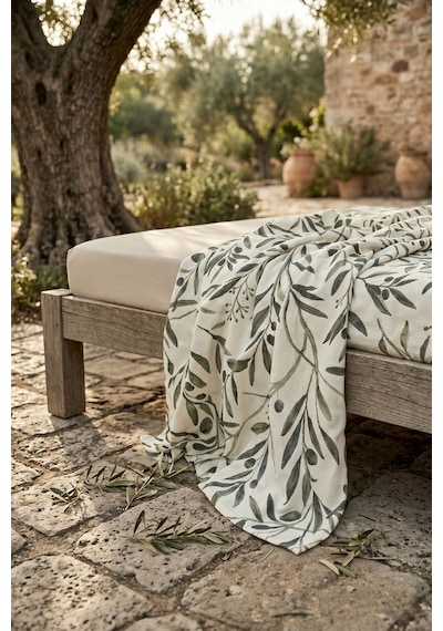 Cotton Collection Tek Kişilik Pike Olıve 160x230 Yeşil - Beyaz