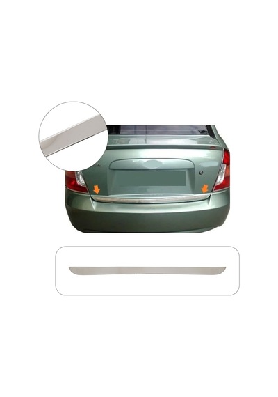 Hyundai Era Uyumlu 2005-2011 Krom Bagaj Alt Çıtası Paslanmaz Çelik