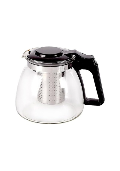 Cam Demlik, Çelik Süzgeçli, Meyve Çayı İçin, Asorti Renk, 900 Ml Kapasiteli, Çaydanlık Üstü Çok Renkli