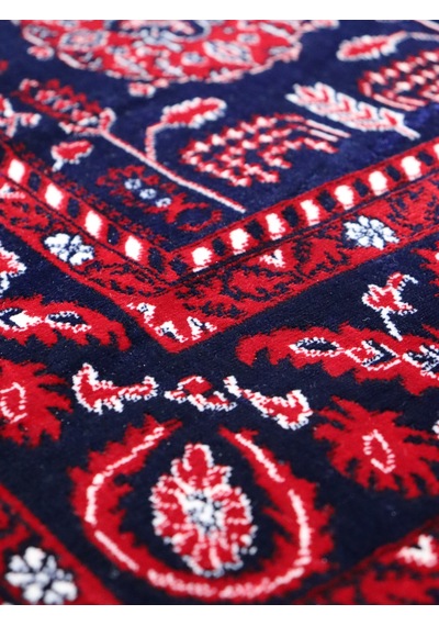 Kırmızı Afgan Tarzı Altı Kaymaz Yıkanabilir Şönil Kilim & Halı Sdf023 Renkli