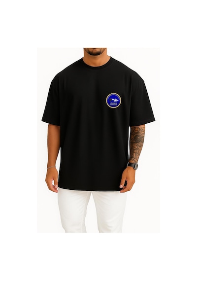 Bahriyeli Collection Oversize Tcg Darıca A578 Cep Tasarımlı Unisex T-shirt Siyah