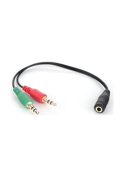 3.5 Mm Jack Çoklayıcı Kulaklık Ses Mikrofon Ayırıcı Dönüştürücü Kablo 1 Adet