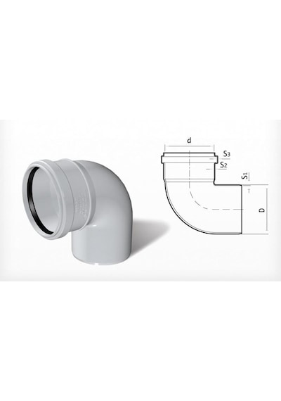 Fırat Pvc Dublex Kapalı Dirsek 90 1 Adet 50mm