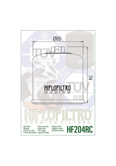Yamaha Mt 07 Performans Yağ Filtresi Hıflo Hf204Rc 2014-2019