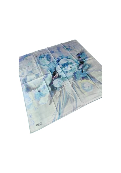 Mim Eşarp Emilya Rayon Çiçek Desenli Eşarp 90x90 Cm İndigo