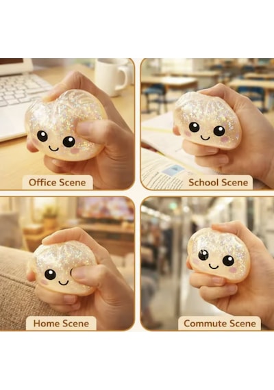 Çin Mantısı Simli Squishy Dumpling Sürpriz Renk Kutulu Büyük Boy Xl 1adet 1 Adet