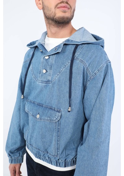 Keepout Erkek Jean Sweatshirt Mavi 001