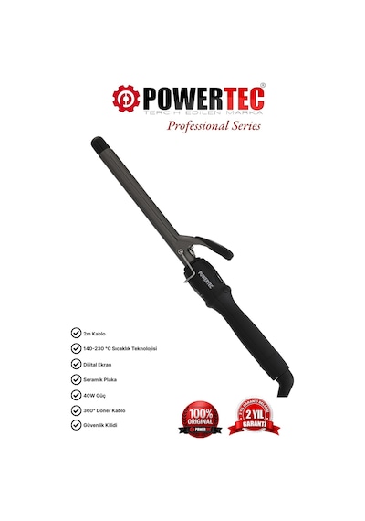 Powertec TR-19 MM Saç Maşası Siyah