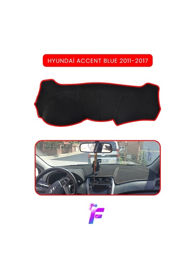 Hyundai Accent Blue 2011-2017 Torpido Örtüsü Güneşten Korur Kolay Montaj Tam Uyum Tc39