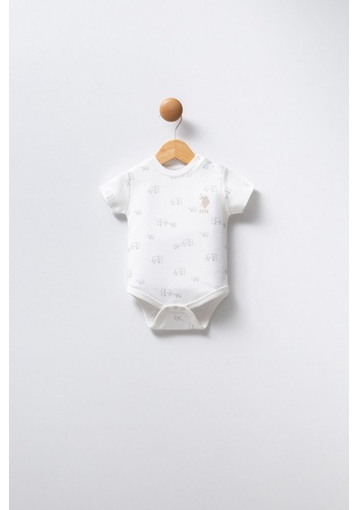 U.S. Polo Assn. U.s. Polo Assn Erkek Bebek Beyaz Body Zıbın Beyaz