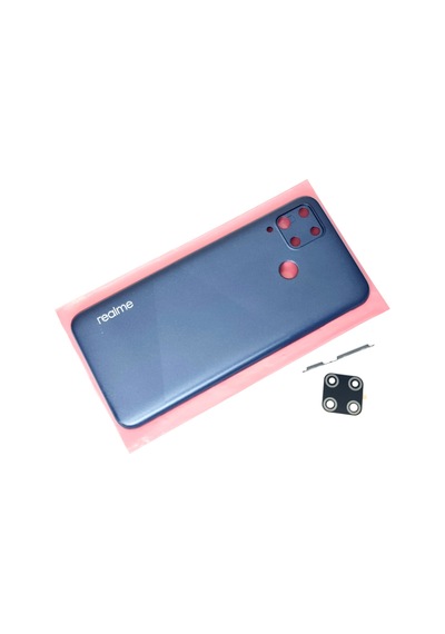 Tkgz Oppo C15 Kasa Arka Pil Batarya Kapağı Mavi