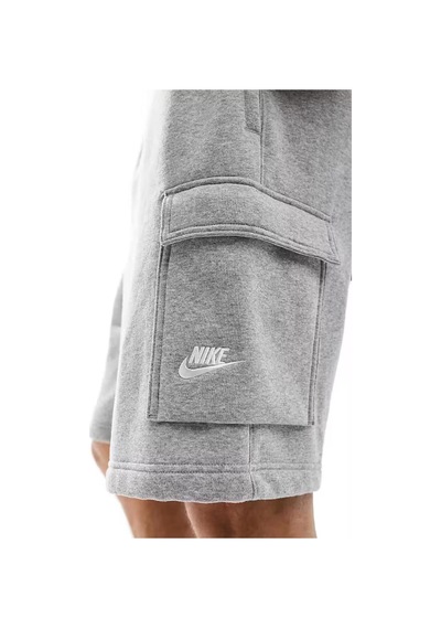 Nike Sportswear Clup Cargo Short Erkek Gri Şardonlu Bol Kesim Spor Şort