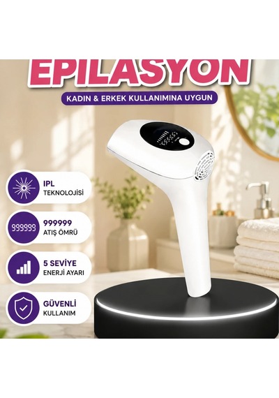 Hasuba Hs-262 Ipl Epilasyon Cihazı 999999 Atım, 5 Enerji Seviyesi, Lcd Ekran