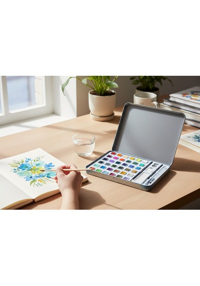 Solid Water Colour 36 Renk Suluboya Takımı Çok Renkli