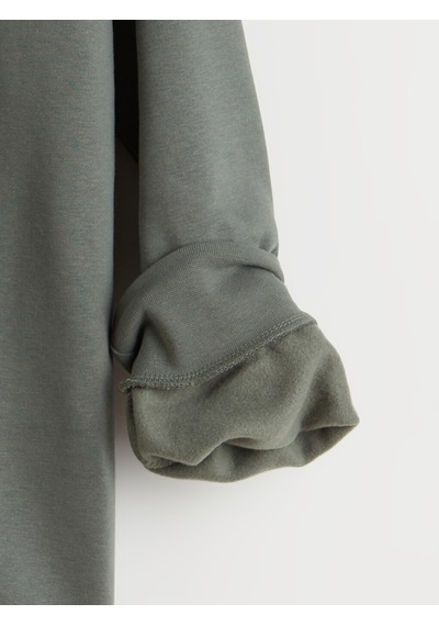 Lcwaıkıkı Classic Yeşil Büyük Beden Bisiklet Yaka Erkek Sweatshirt