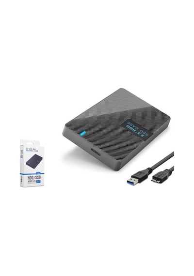 Hadron Hdx1792 2.5 İnç Sata Hdd-ssd Harici Disk Kutusu Usb 3.0 Micro-b - Siyah