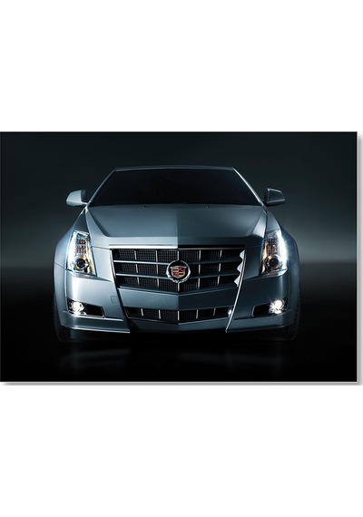 Cakasepetim Çelik Gri Cadillac Ön Görünüş Ahşap Mdf Tablo