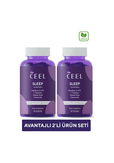 2'li Vegan Uyku Vitamini, Uyku Kalitesi Arttırmaya Ve Enerji Dolu Bir Uyanışa Yardımcı Gummy Vitamin