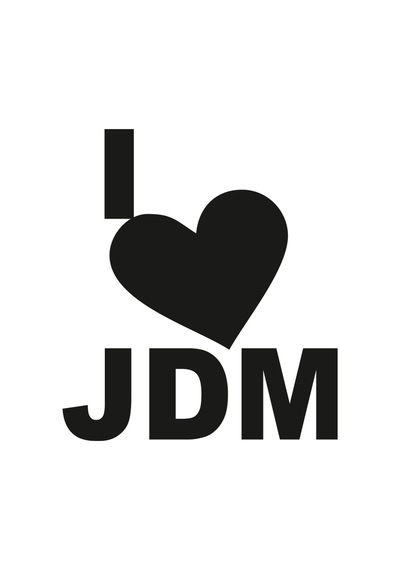 I Love Jdm Sticker, Jdm Oto Sticker 30x26 Cm
