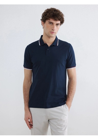 LC Waikiki Lcwaıkıkı Classic Lacivert Polo Yaka Pike Erkek Tişört Navy