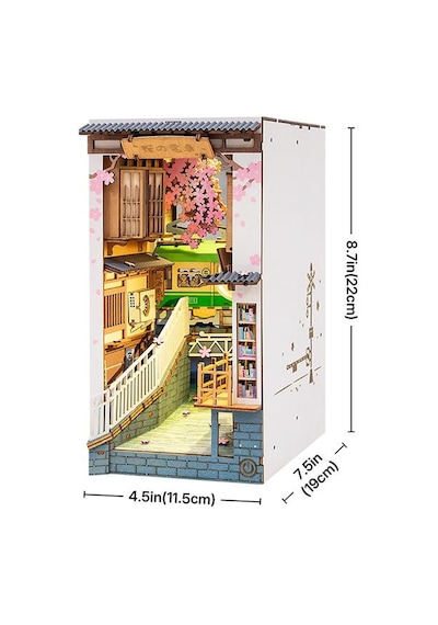 Rolife Tgb01 Sakura Densya Kitap Köşesi Book Nook Dıy Minyatür Maket Model Seti Mini Dollhouse 3d Model Kit Detaylı Dekoratif Hobi Seti 3d Puzzle Tiny House