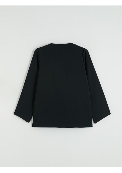 Lcw Everyday Siyah Kruvaze Yaka Kadın Blazer Ceket