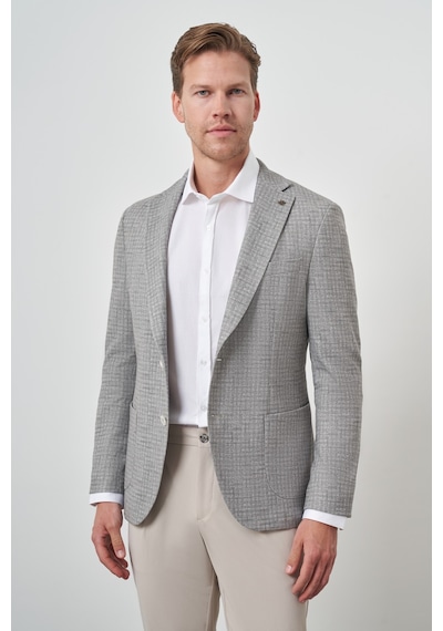 Morven Erkek Haki Örme Slim Fit Mono Yaka Ceket 25ms002020710 Haki