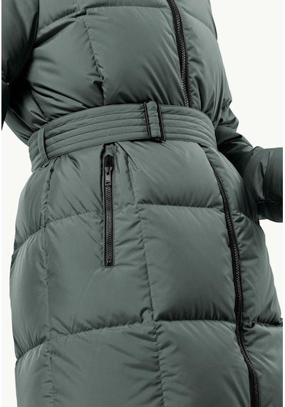 Jack Wolfskin Frozen Lake Coat Kadın Mont-1206132 Slate Green/olive Night/black Taş