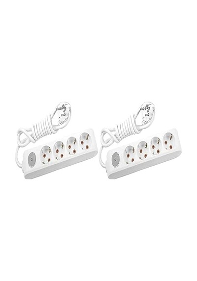 Viko Multi-let 4lü Anahtar-topraklı Kablolu Ç.k 3m Priz + Viko Multi-let 4lü Anahtar-topraklı Kablolu Ç.k 5m Priz