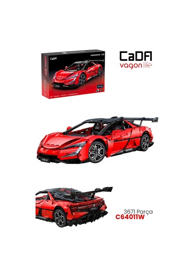 Cada 1:8 Yangwang U9 Supercar 3671 Parça Araba Yapım Seti Mobil Uygulama Destekli Kontrol C64011w
