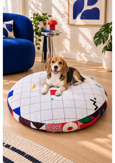 Köpek Ve Kedi Yatağı - Yuvarlak, Çıkarılabilir Kılıflı Juno
