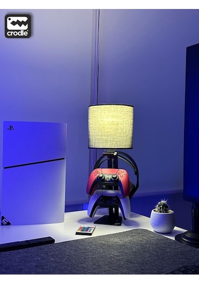 Dualsense Kulaklık Standı Ve Masaüstü Ayarlanabilir Rgb Kumandalı Masa Lambası Ps5 Xbox Ps4 Aksesuar