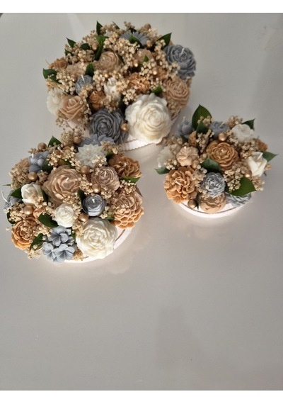 Yaşam Candle 3 Boy Set Mum Buketi Stok Kodu:1801201 Çok Renkli